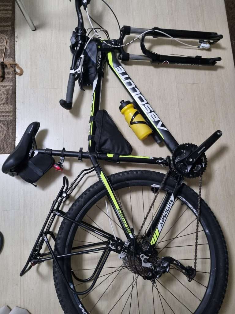 disassembled bike