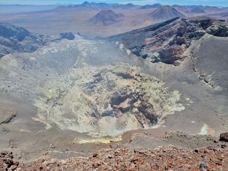crater lascar volcano atacama chile